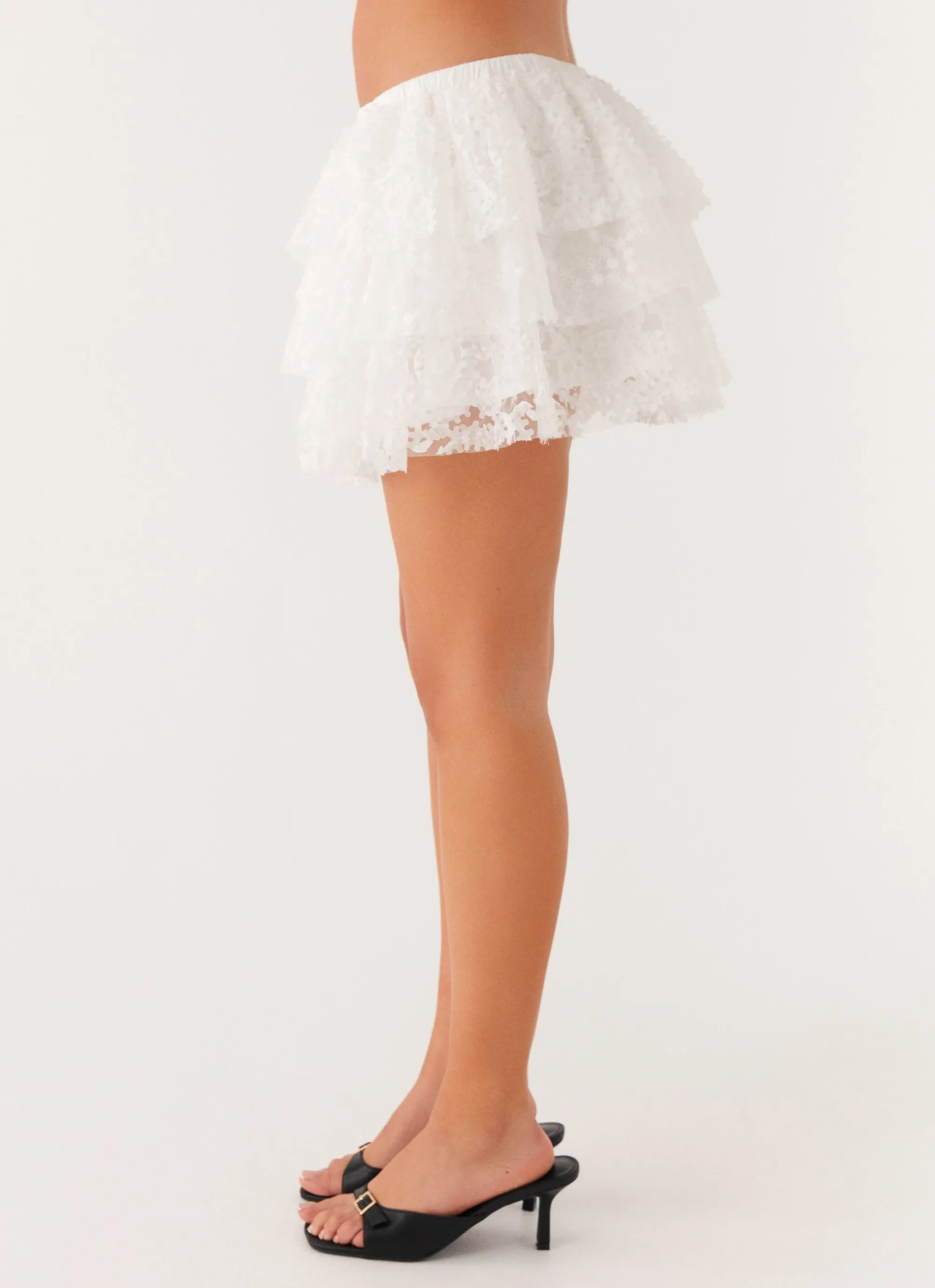Erin Layered Mini Skirt - White sold by Peppermayo product image thumbnail 5