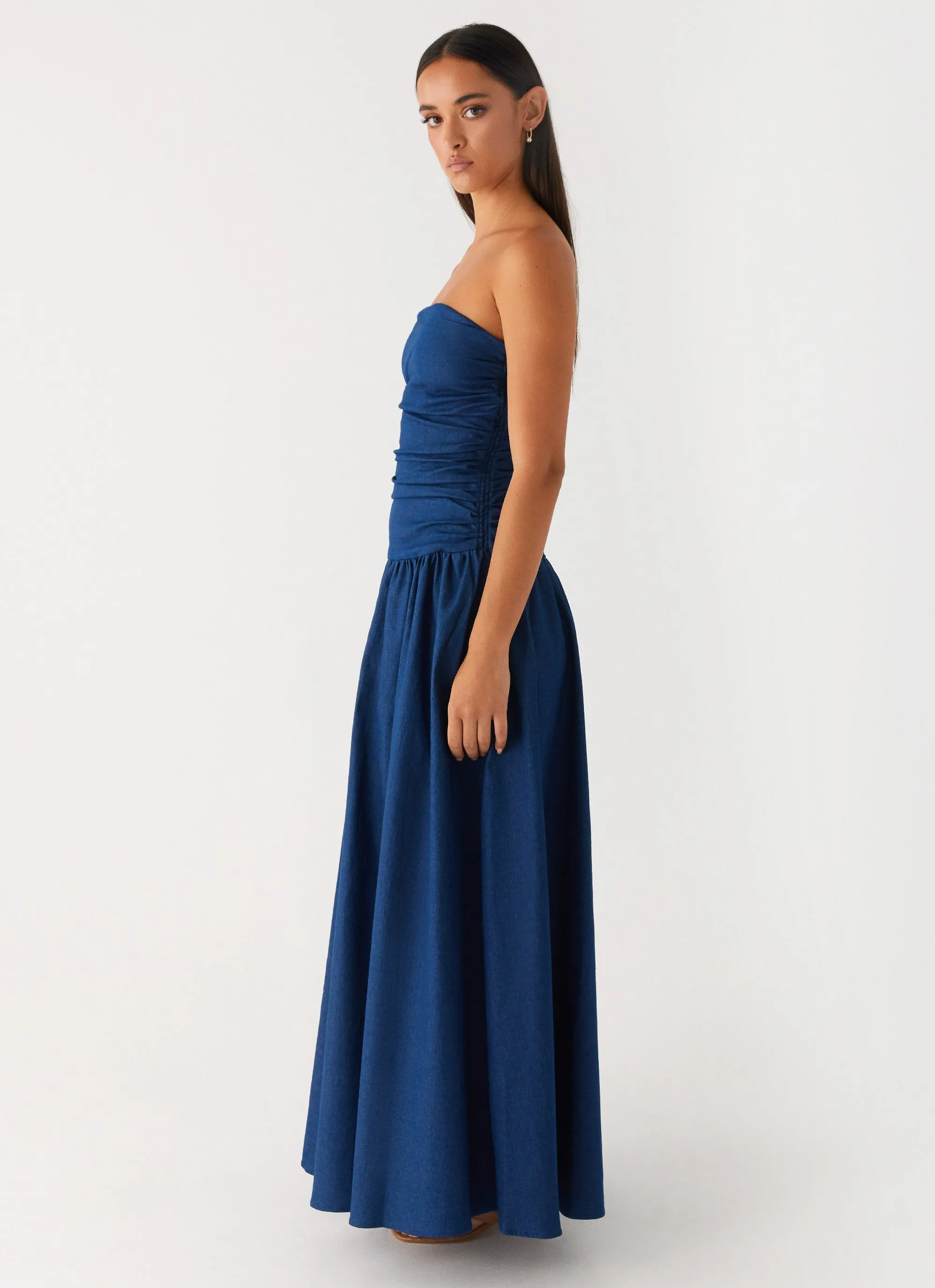 Carmel Denim Maxi Dress - Indigo sold by Peppermayo product image thumbnail 3