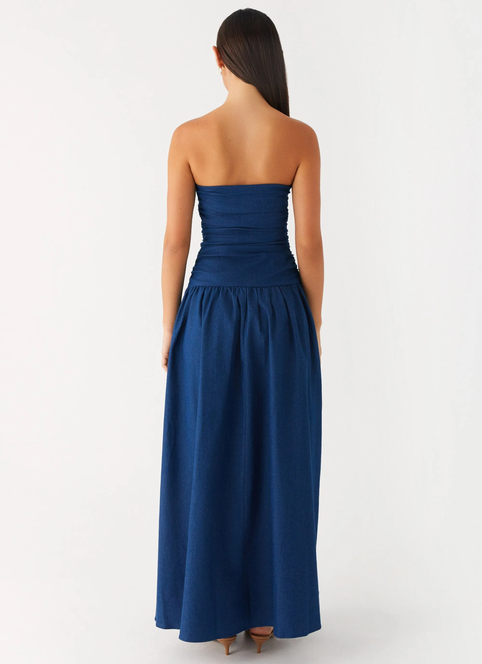 Carmel Denim Maxi Dress - Indigo sold by Peppermayo product image thumbnail 4