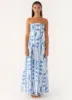 Carmel Maxi Dress - Floral Wave sold by Peppermayo