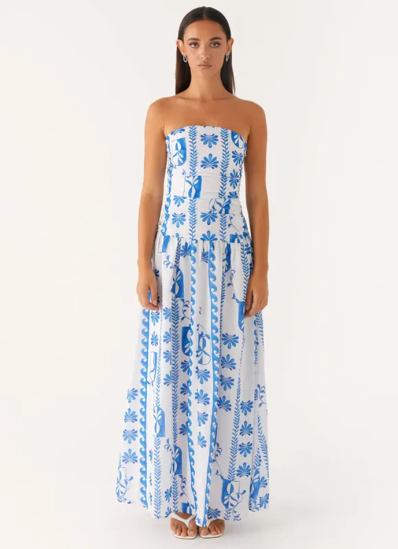 Carmel Maxi Dress - Floral Wave sold by Peppermayo