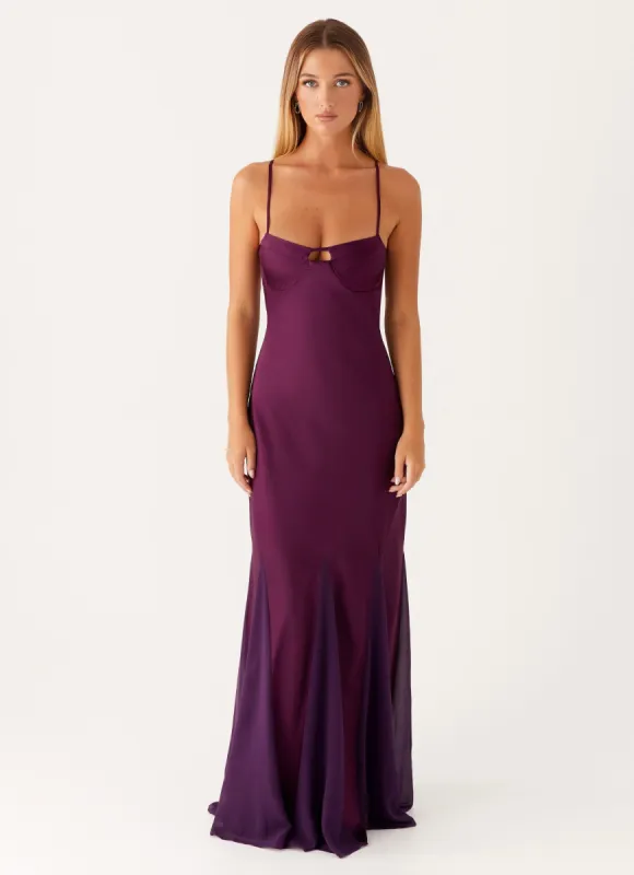 Ravello Maxi Dress - Mulberry sold by Peppermayo