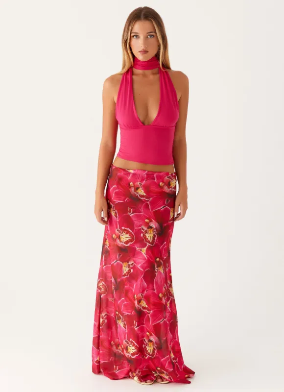Ashley Maxi Skirt - Orchid Pink sold by Peppermayo