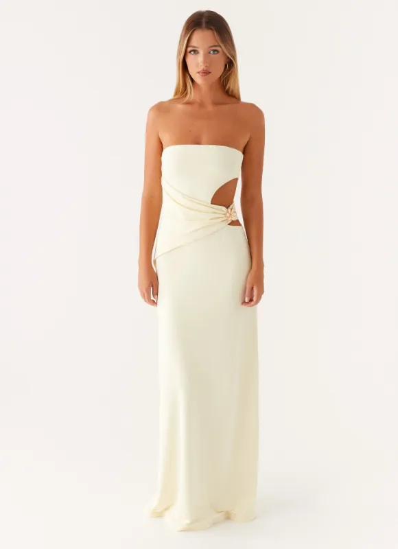 Anetta Maxi Dress - Yellow sold by Peppermayo
