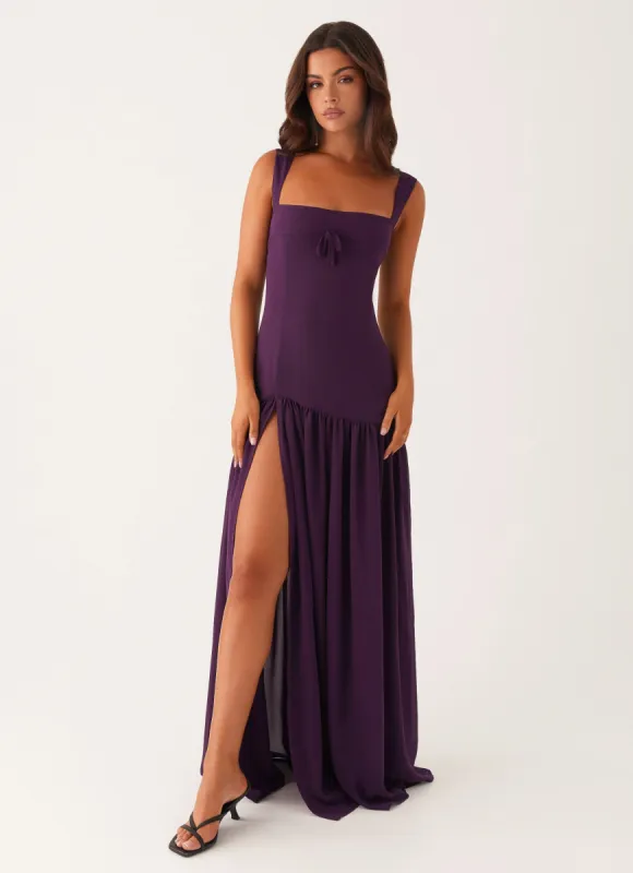 Alberta Maxi Dress - Mulberry sold by Peppermayo