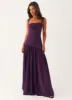 Alberta Maxi Dress - Mulberry sold by Peppermayo