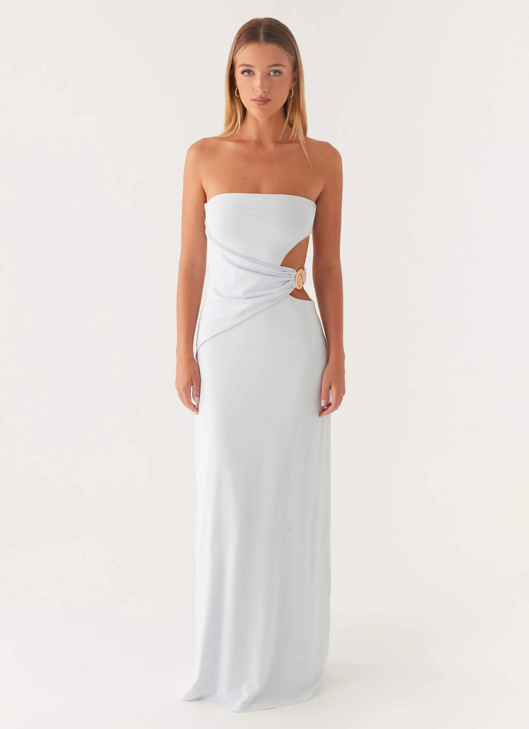 Anetta Maxi Dress - Pale Blue sold by Peppermayo