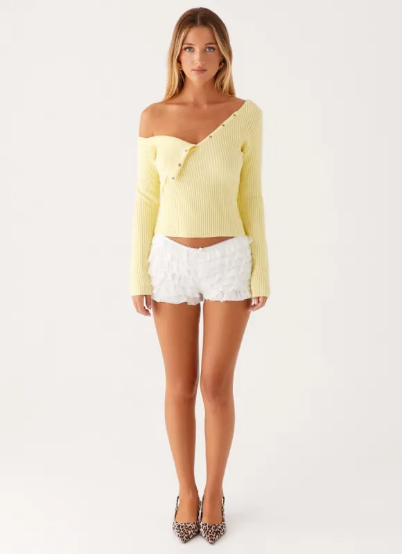 Waverly Knit Top - Pastel Yellow sold by Peppermayo