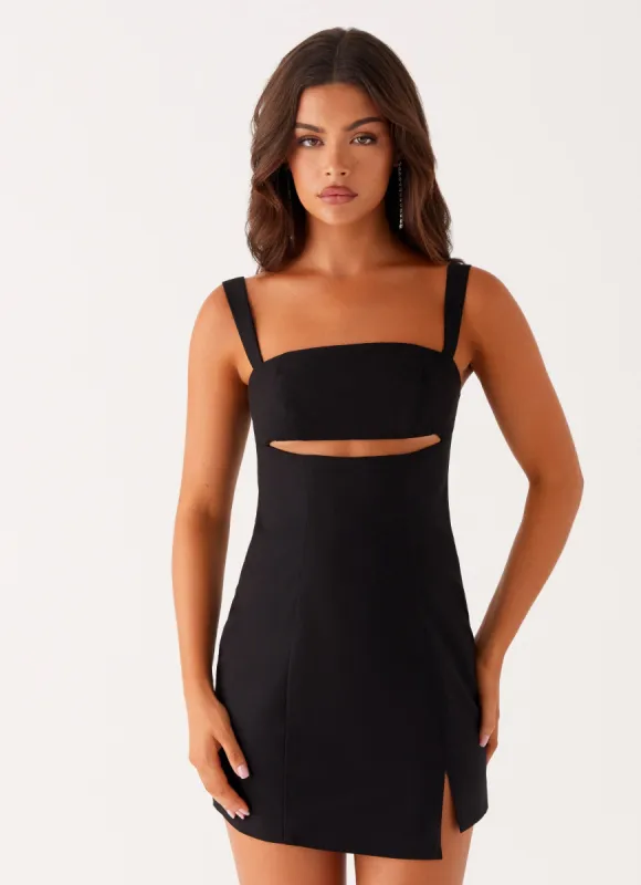 Shea Cut Out Mini Dress - Black sold by Peppermayo