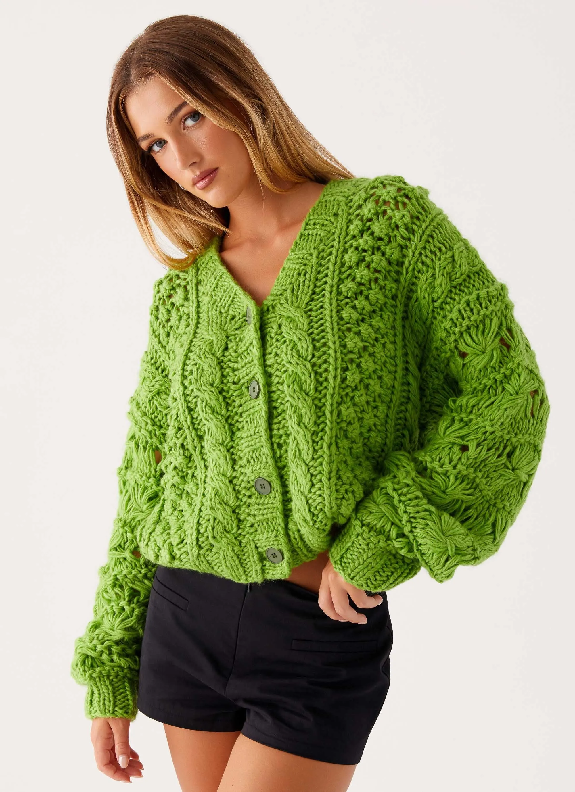Hazel Knit Cardigan - Green sold by Peppermayo product image thumbnail 5
