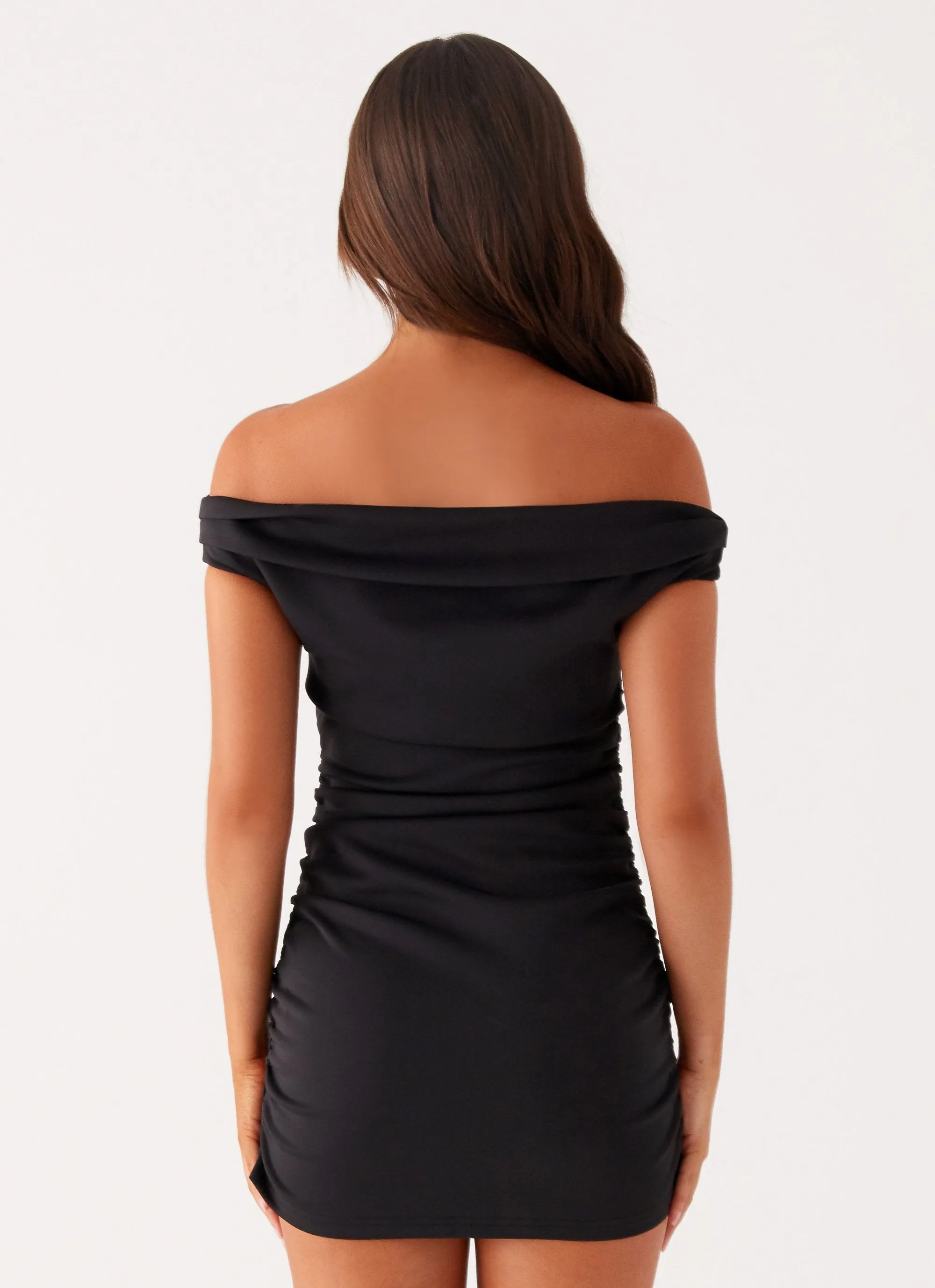 Morgan Off Shoulder Mini Dress - Black sold by Peppermayo product image thumbnail 4