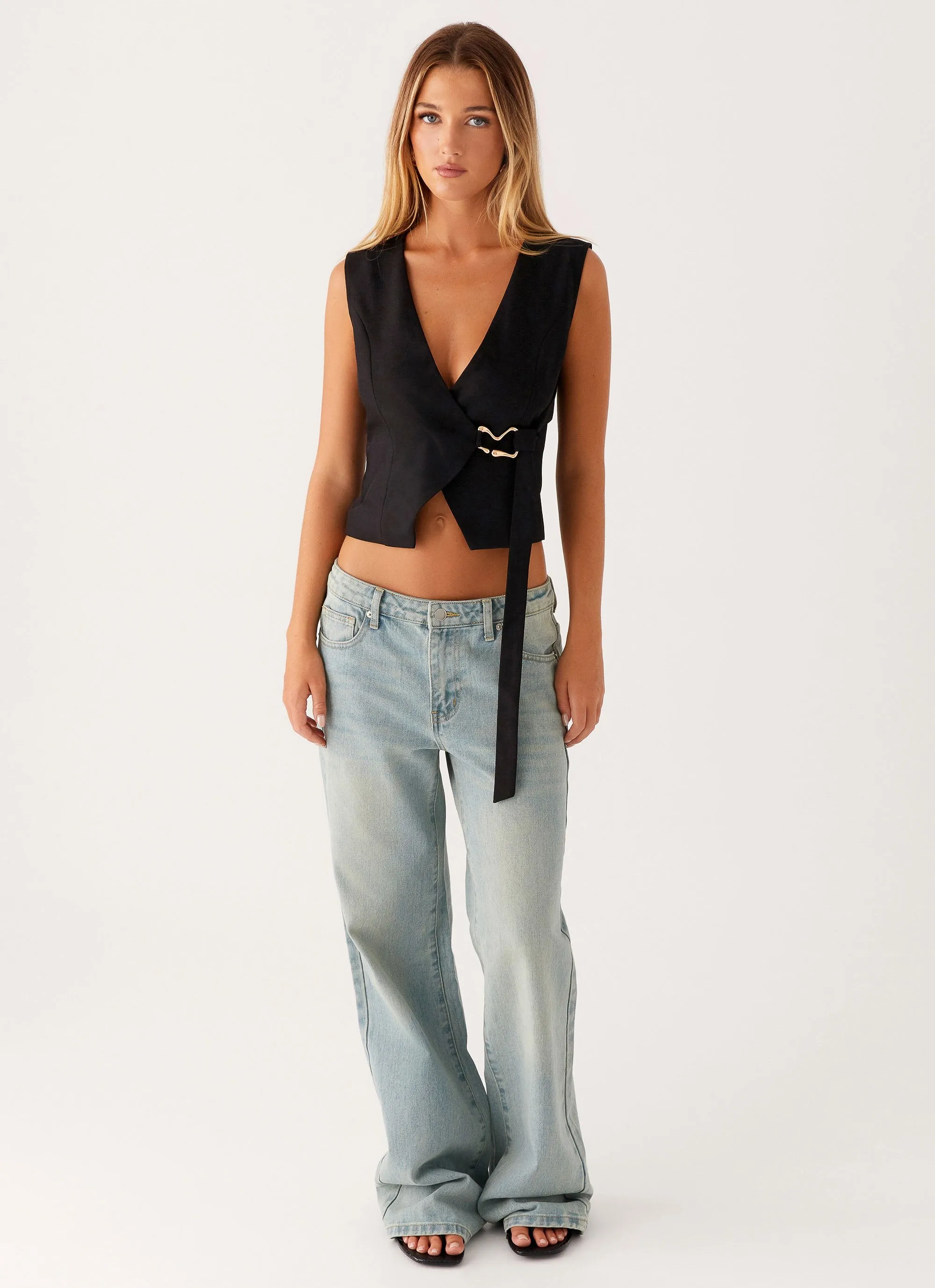 Mira Vest Top - Black sold by Peppermayo product image thumbnail 2