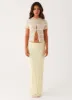 Daydreaming Low Rise Maxi Skirt - Yellow sold by Peppermayo