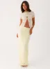 Daydreaming Low Rise Maxi Skirt - Yellow sold by Peppermayo