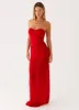 Ottilie Mesh Maxi Dress - Red sold by Peppermayo