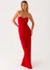 Ottilie Mesh Maxi Dress - Red sold by Peppermayo