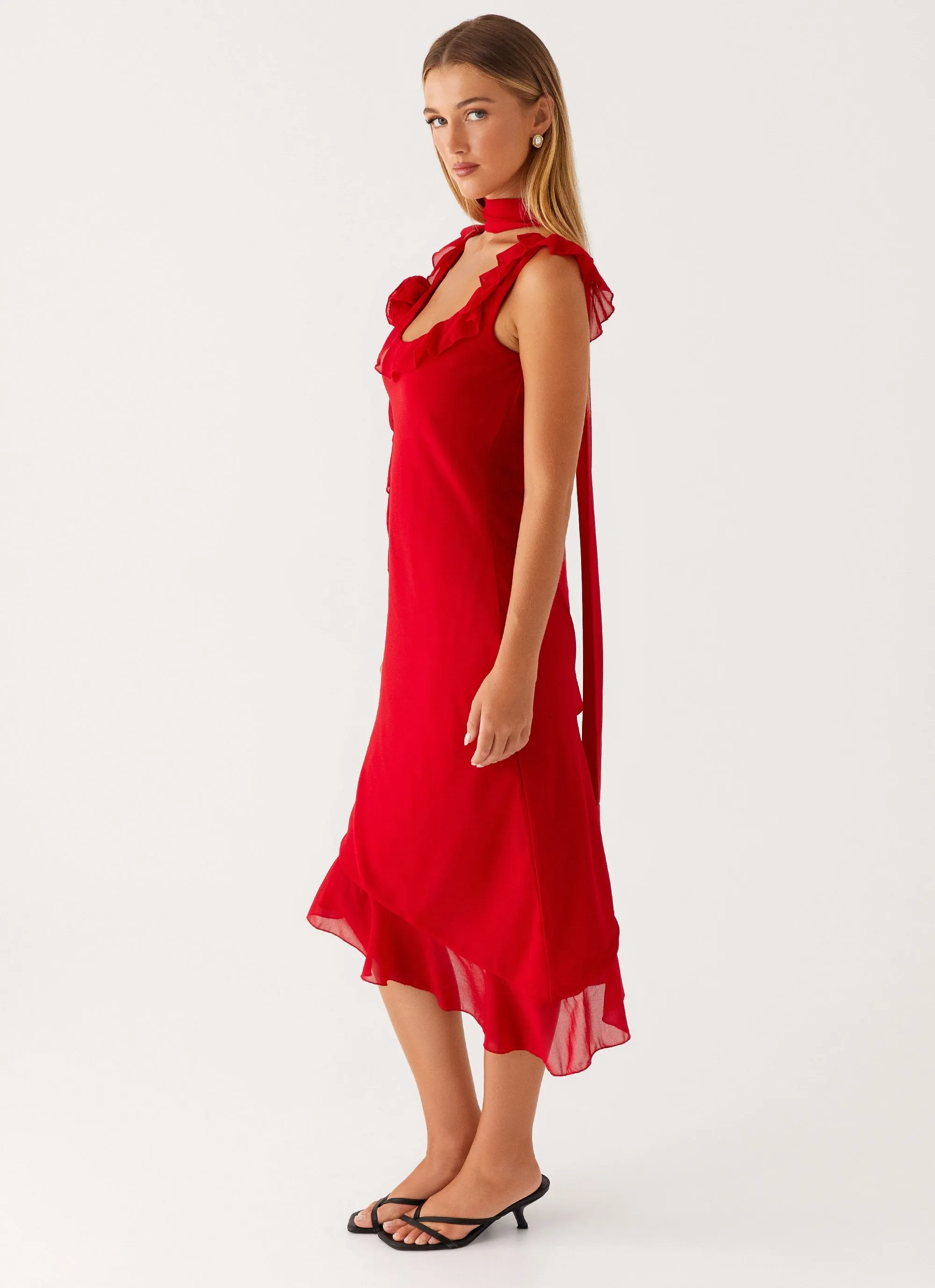 Fariday Midi Dress - Red sold by Peppermayo product image thumbnail 2