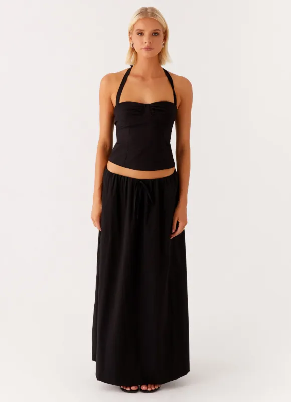 Cheryl Maxi Skirt - Black sold by Peppermayo