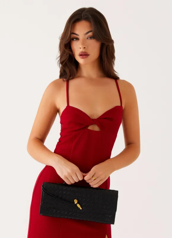 Riona Clutch Bag - Black sold by Peppermayo