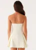 Victoria Strapless Mini Dress - Butter sold by Peppermayo