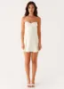Victoria Strapless Mini Dress - Butter sold by Peppermayo