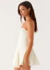 Victoria Strapless Mini Dress - Butter sold by Peppermayo
