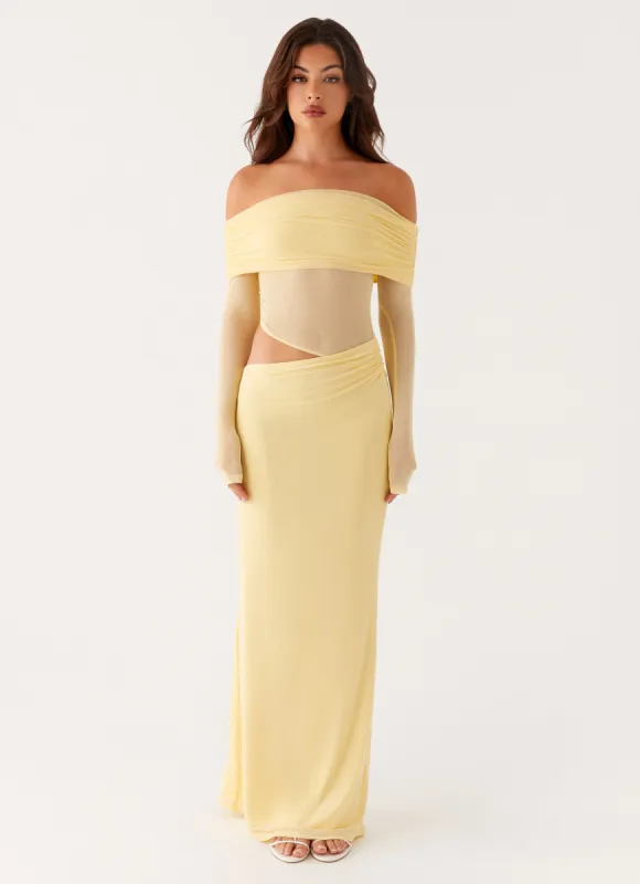 Emery Maxi Dress - Yellow sold by Peppermayo
