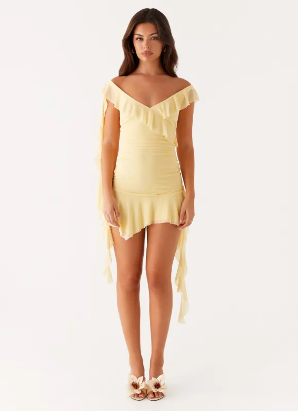Shona Mini Dress - Yellow sold by Peppermayo
