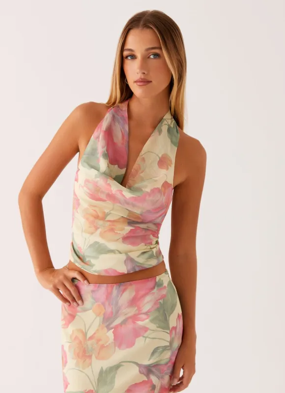 Close Call Top - Yellow Peony sold by Peppermayo
