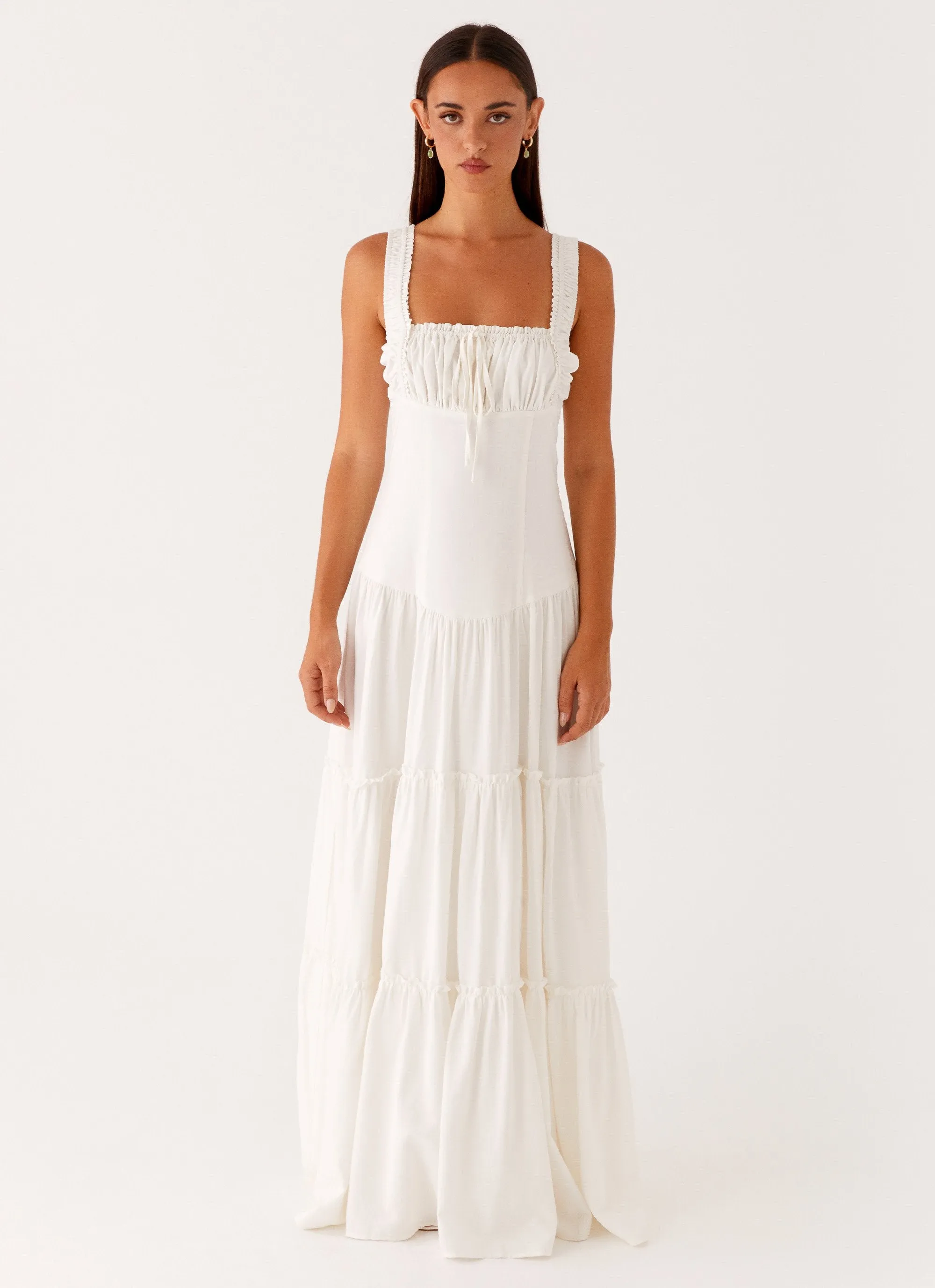 Esme Maxi Dress - White sold by Peppermayo