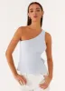 Safiya One Shoulder Top - Blue sold by Peppermayo