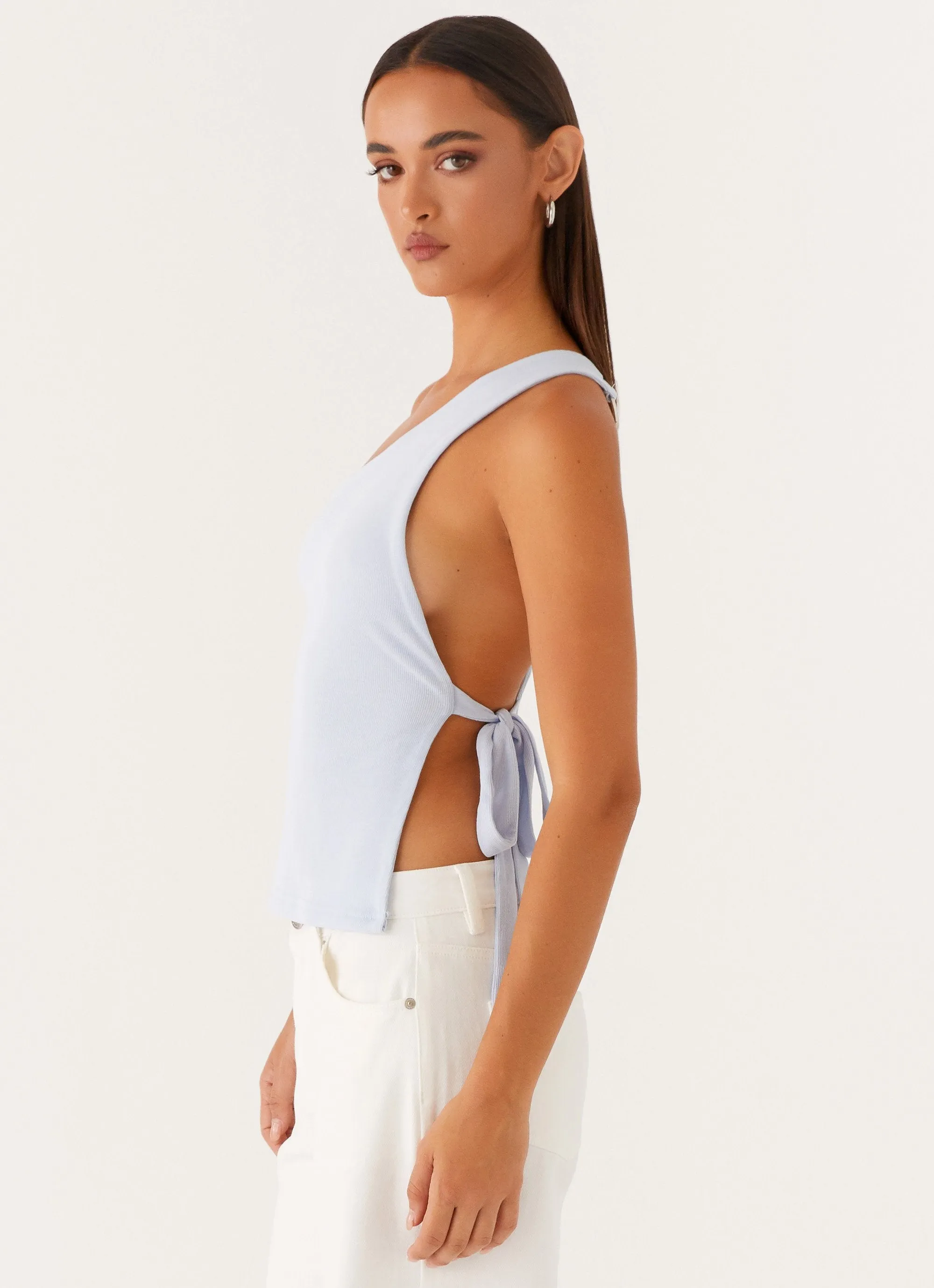 Safiya One Shoulder Top - Blue sold by Peppermayo product image thumbnail 3
