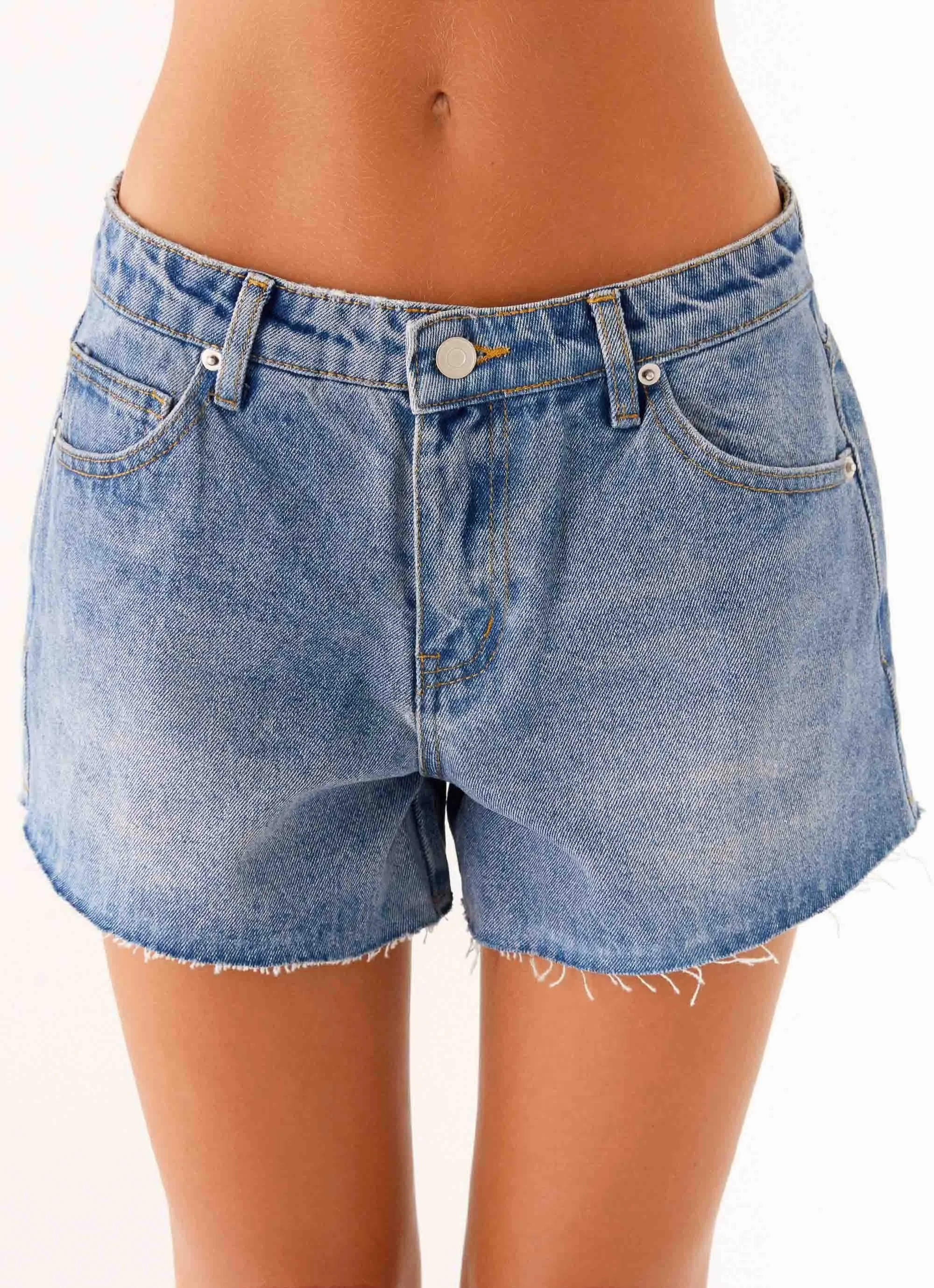 Davie Low Rise Denim Shorts - Blue sold by Peppermayo product image thumbnail 5