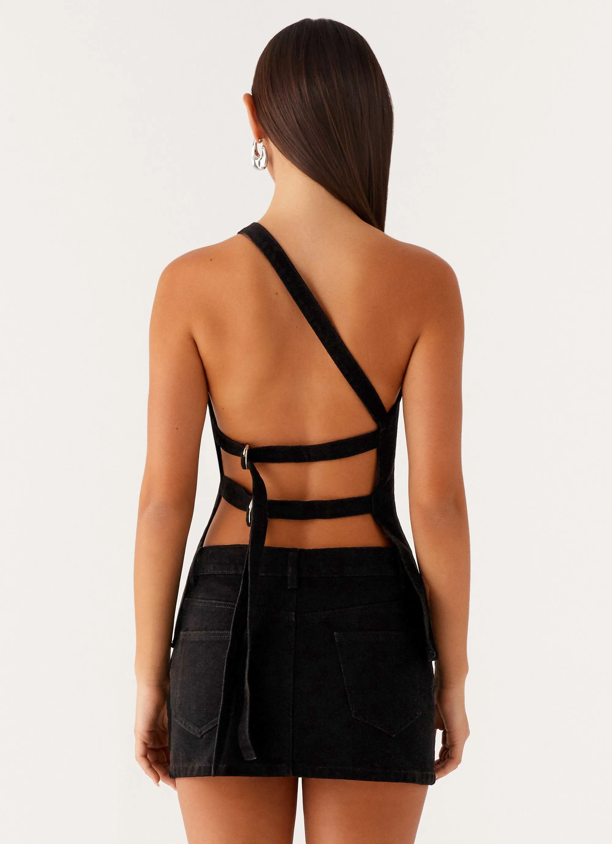 Maysa Low Rise Mini Skirt - Black sold by Peppermayo product image thumbnail 4