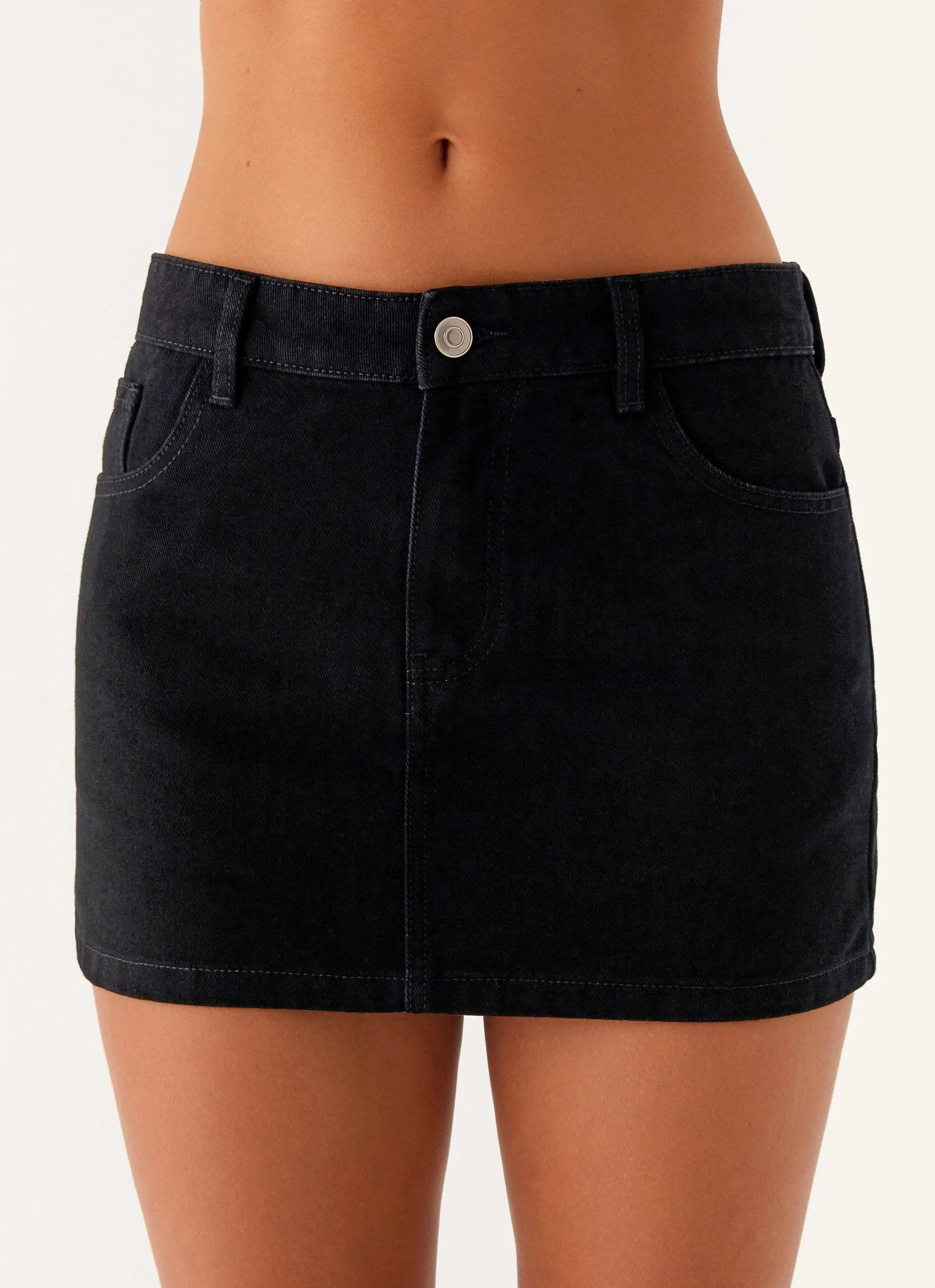 Maysa Low Rise Mini Skirt - Black sold by Peppermayo product image thumbnail 2