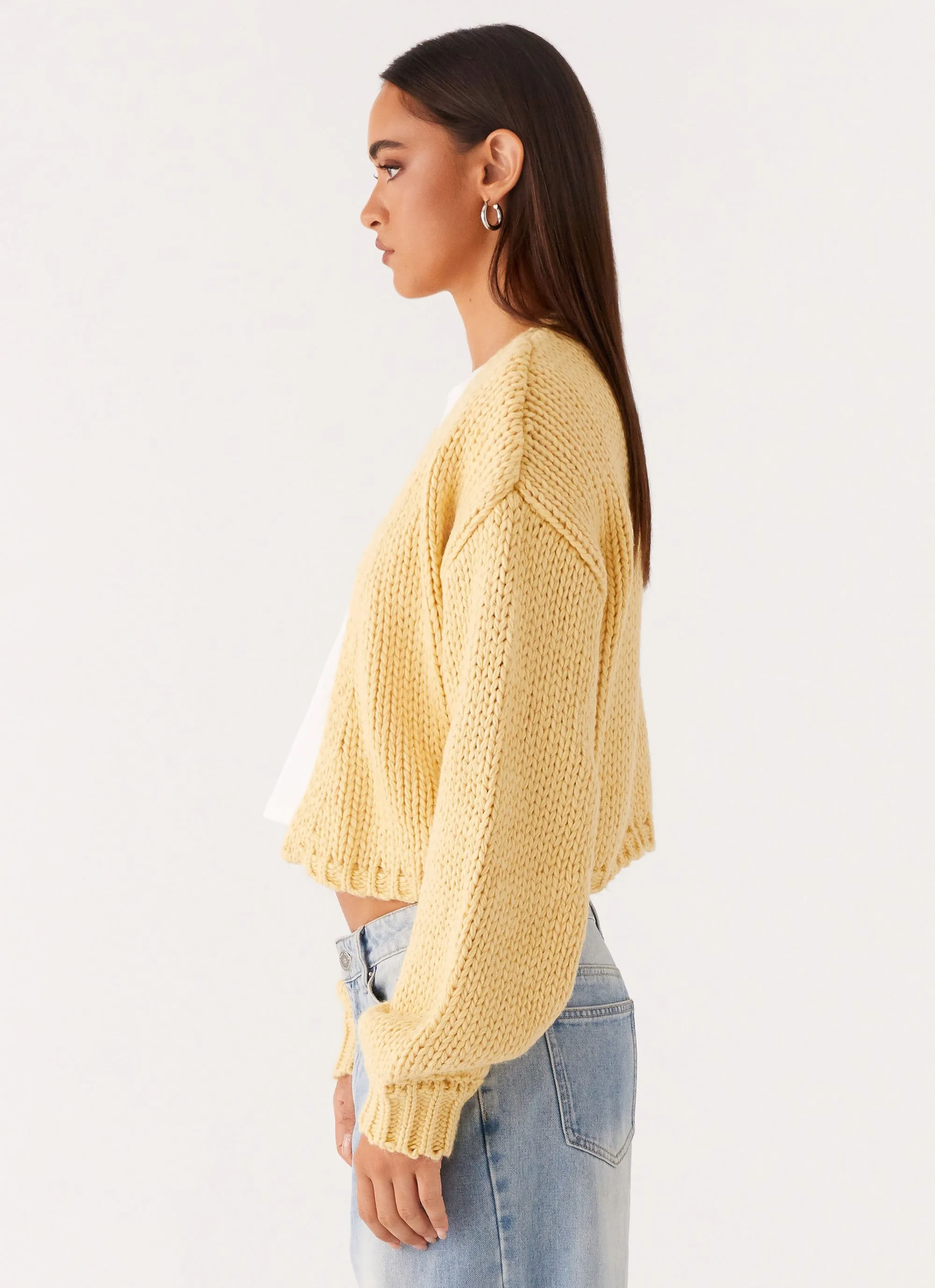 Jasleen Knit Cardigan - Yellow sold by Peppermayo product image thumbnail 3