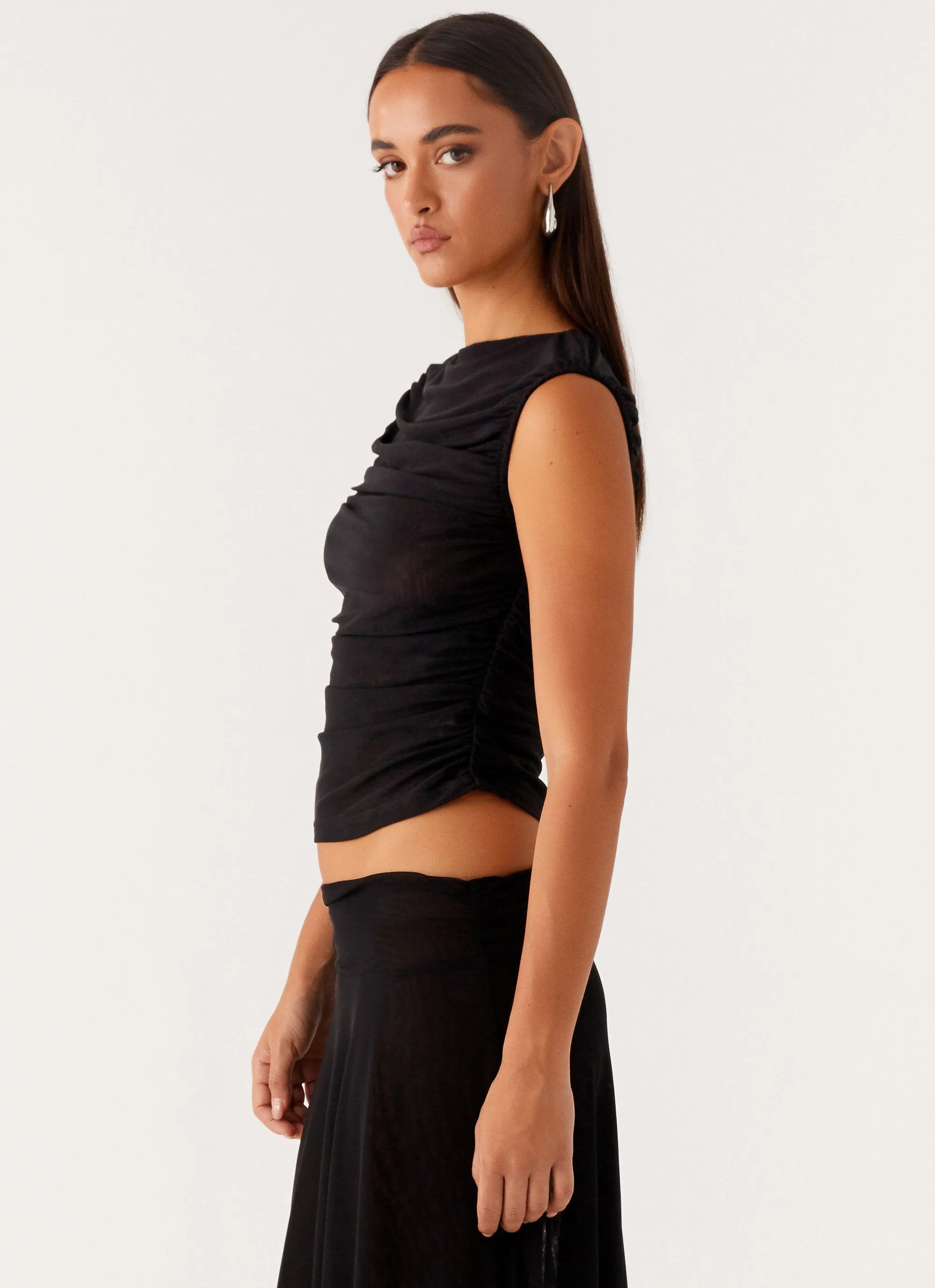 In The Atmosphere Mesh Top - Black sold by Peppermayo product image thumbnail 3