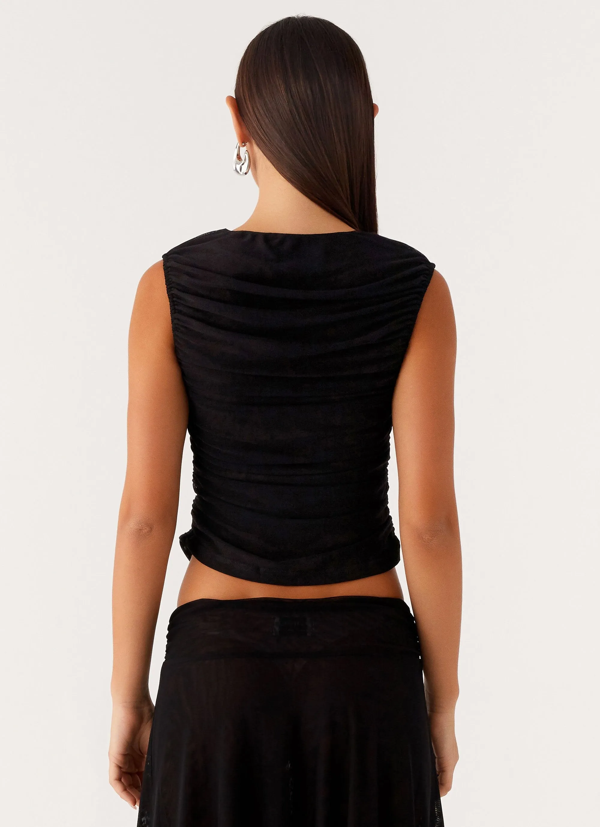 In The Atmosphere Mesh Top - Black sold by Peppermayo product image thumbnail 4