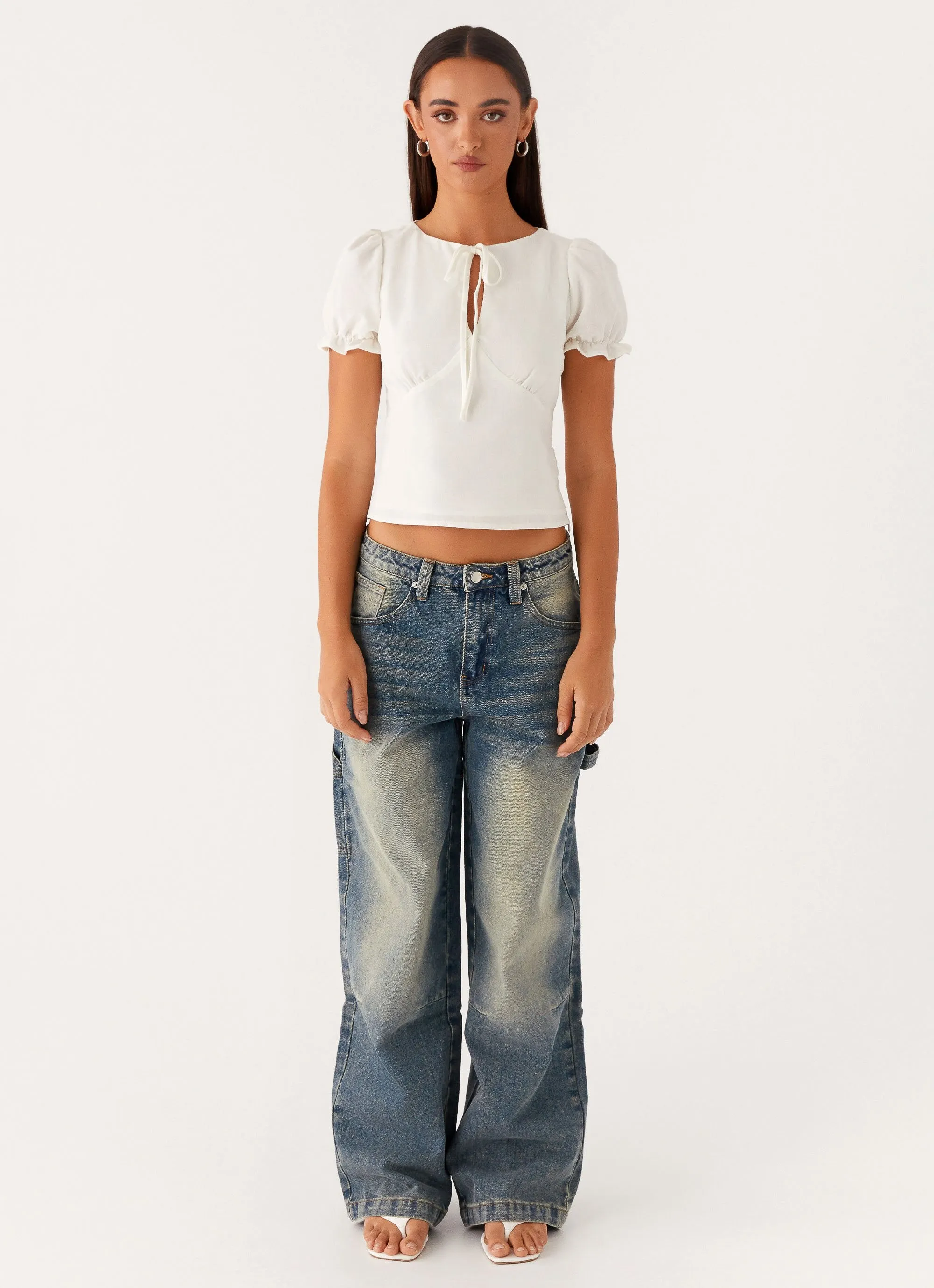 These Words Puff Sleeve Top - White sold by Peppermayo product image thumbnail 2
