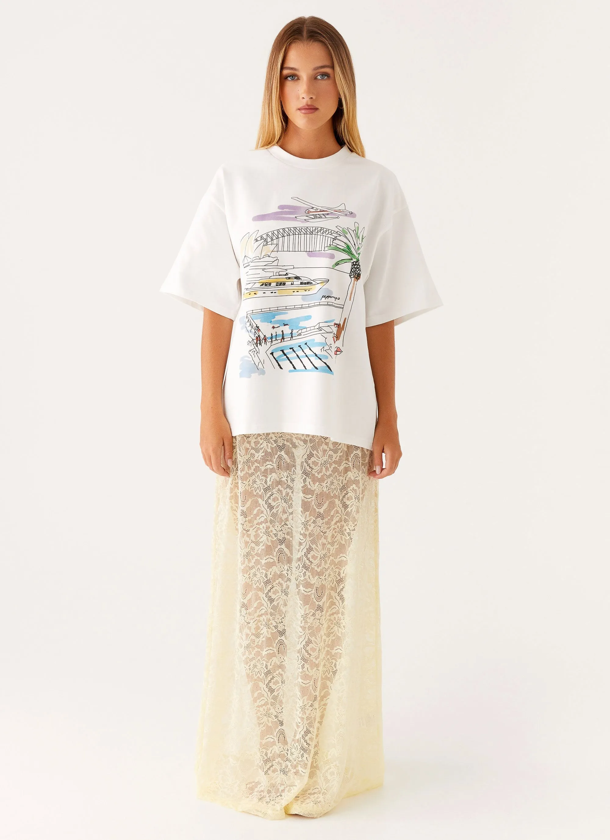 PM Tour Oversized Tee - Pm Tour Print sold by Peppermayo