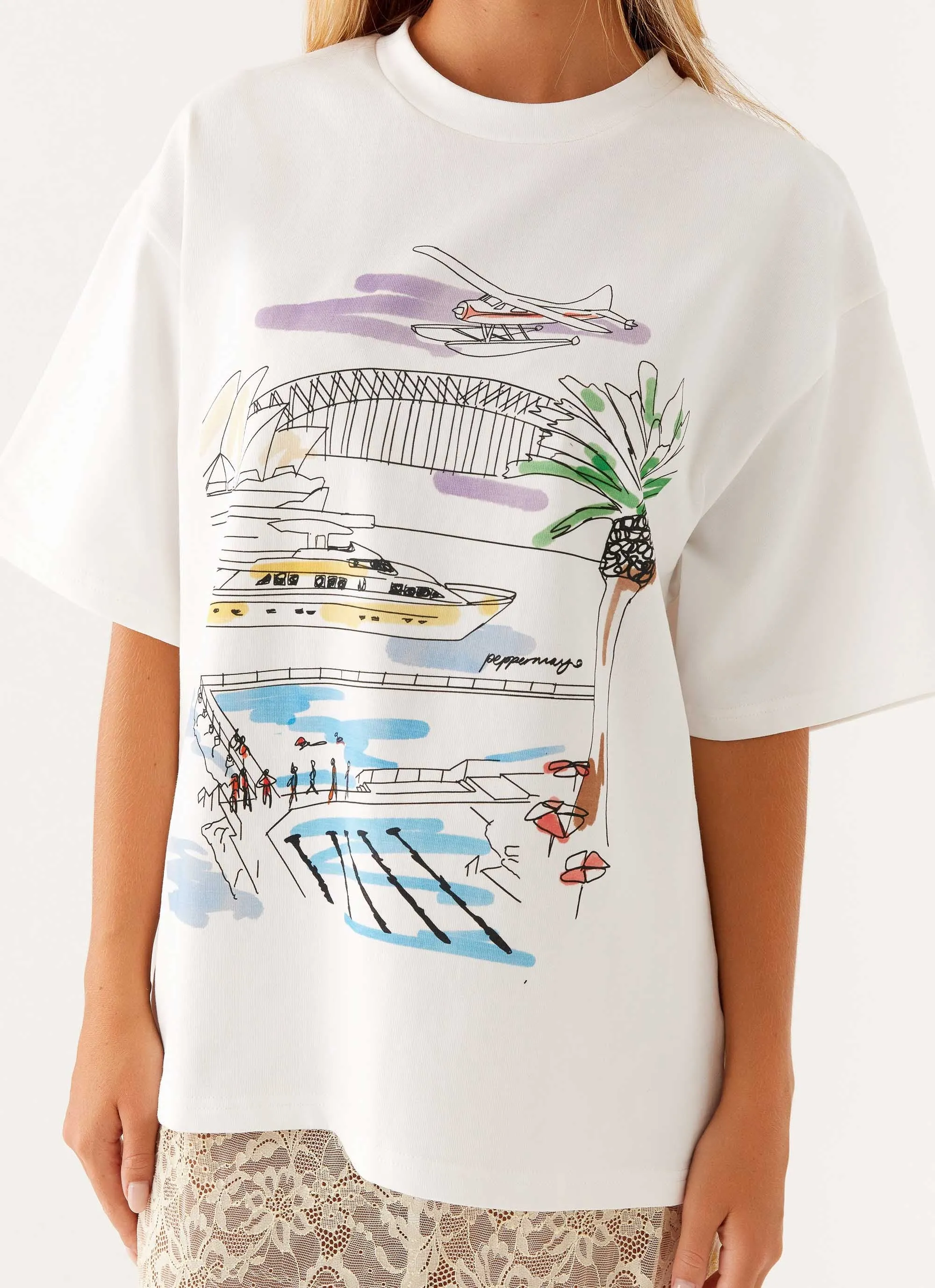 PM Tour Oversized Tee - Pm Tour Print sold by Peppermayo product image thumbnail 5