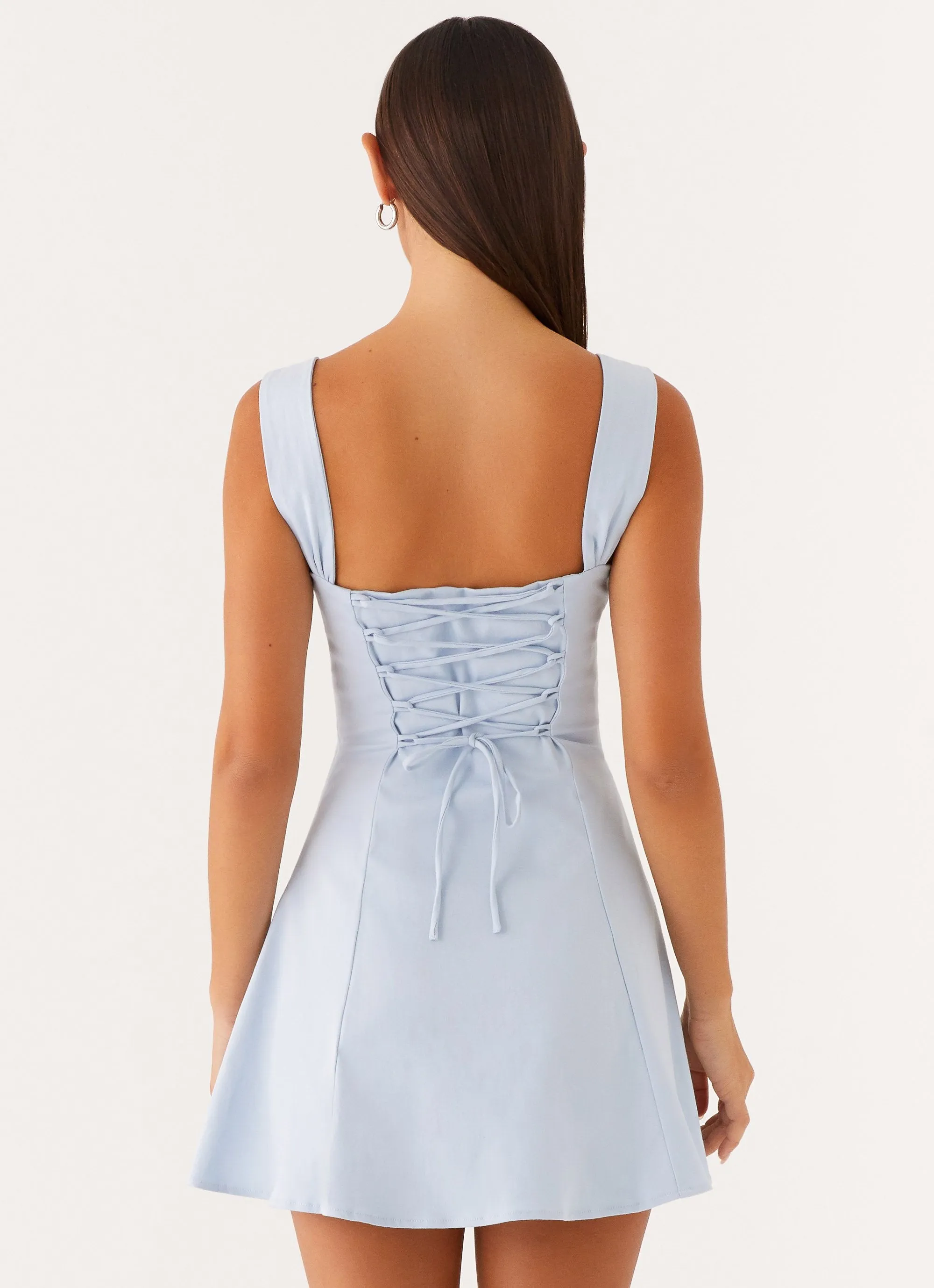 Jamaya Tie Mini Dress - Blue sold by Peppermayo product image thumbnail 4