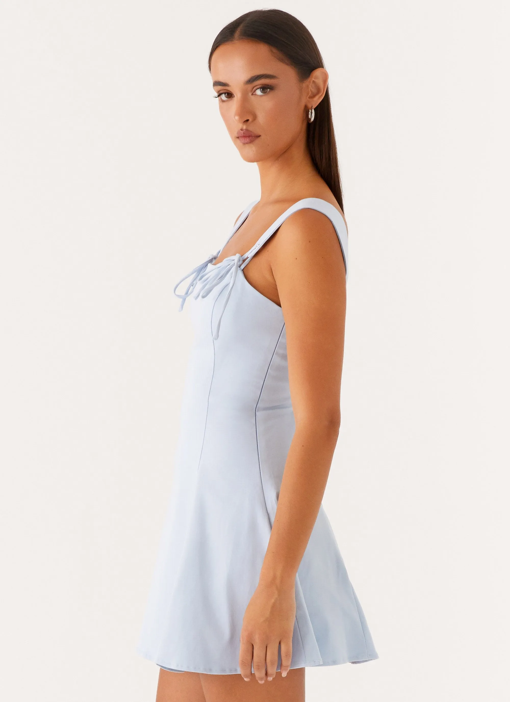 Jamaya Tie Mini Dress - Blue sold by Peppermayo product image thumbnail 3