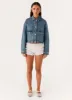 Kristy Oversized Denim Jacket - Blue sold by Peppermayo