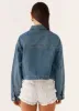 Kristy Oversized Denim Jacket - Blue sold by Peppermayo