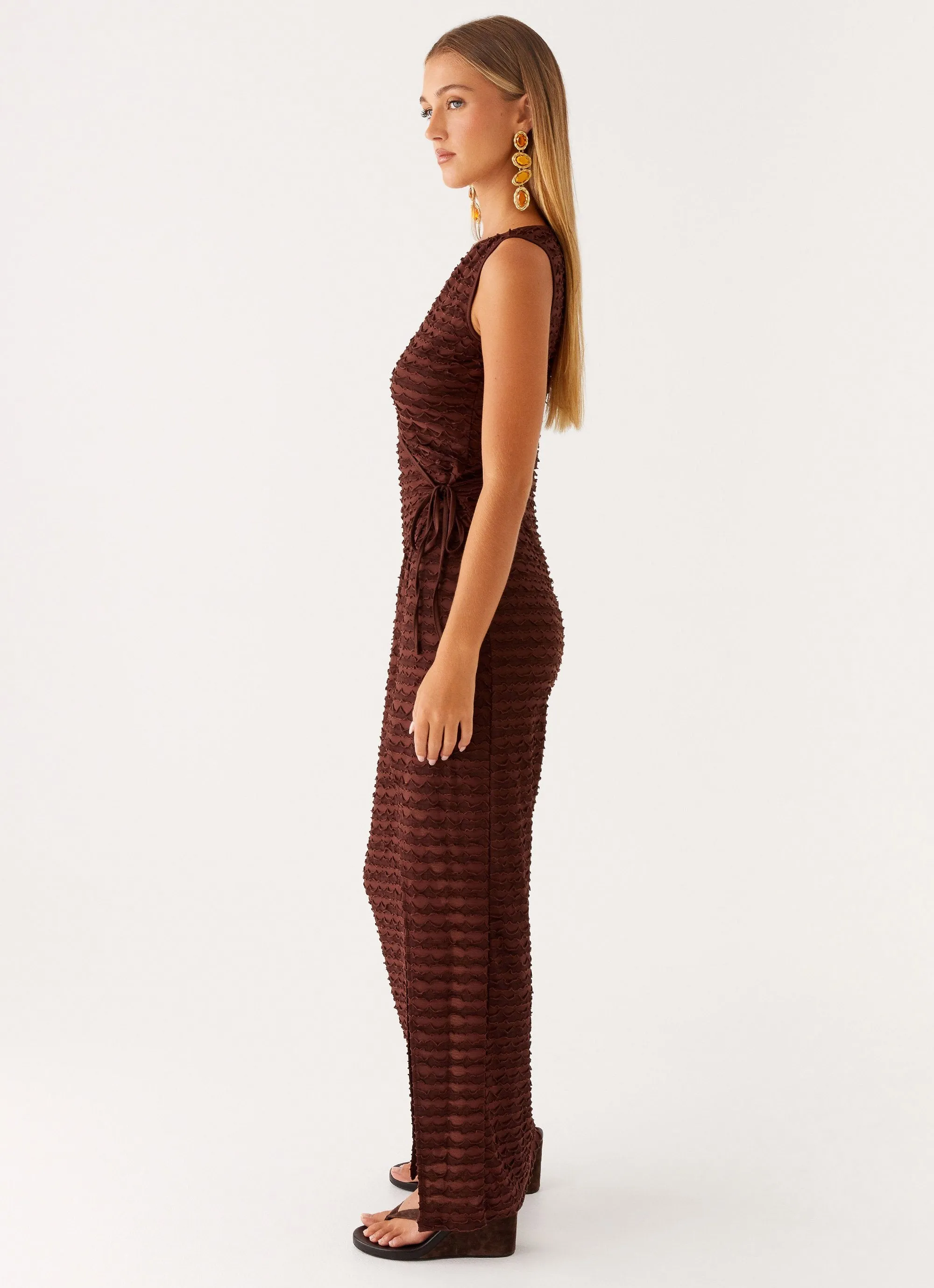 Sterling Wrap Maxi Dress - Chocolate sold by Peppermayo product image thumbnail 5