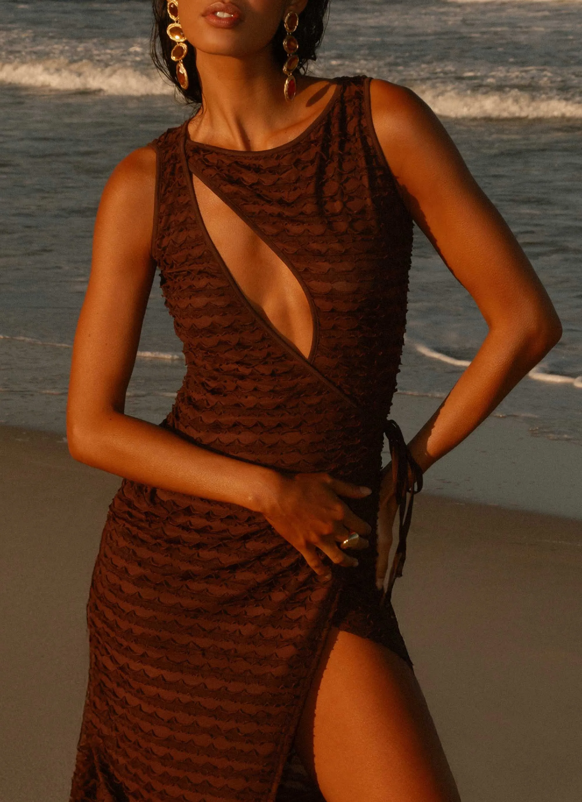 Sterling Wrap Maxi Dress - Chocolate sold by Peppermayo product image thumbnail 2