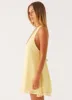 Industry Mini Dress - Pastel Yellow sold by Peppermayo