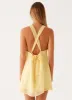 Industry Mini Dress - Pastel Yellow sold by Peppermayo