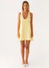 Industry Mini Dress - Pastel Yellow sold by Peppermayo